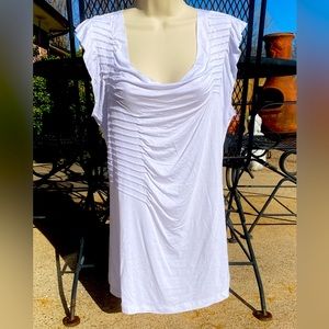 P. Luca Milano White Top T-shirt Tunic Tank - Size M - NEW (no tags)